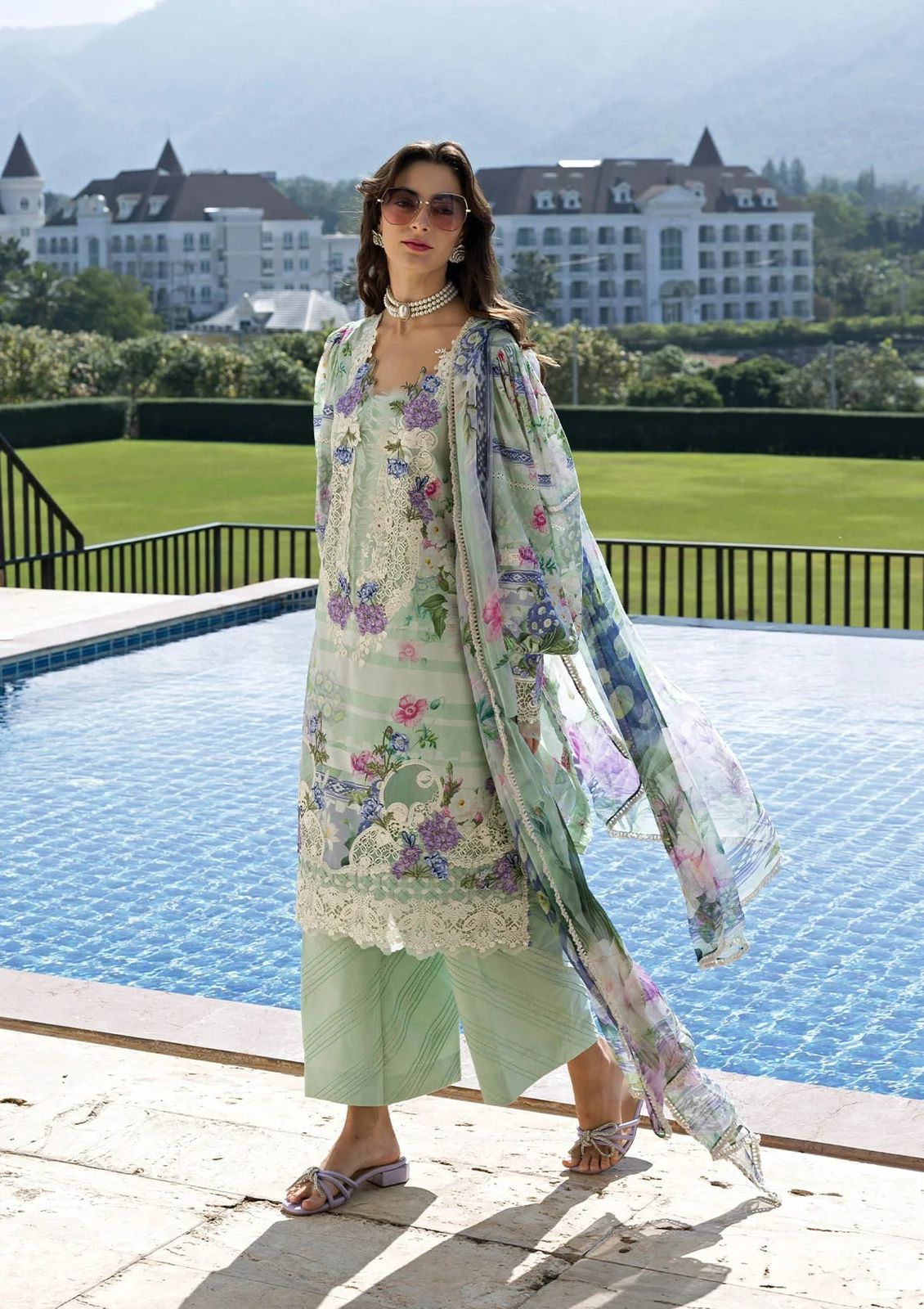 ElAF Luxury Printed Lawn Collection 2026 | Premium 3 Piece Unstitched Suit with Printed Silk Dupatta