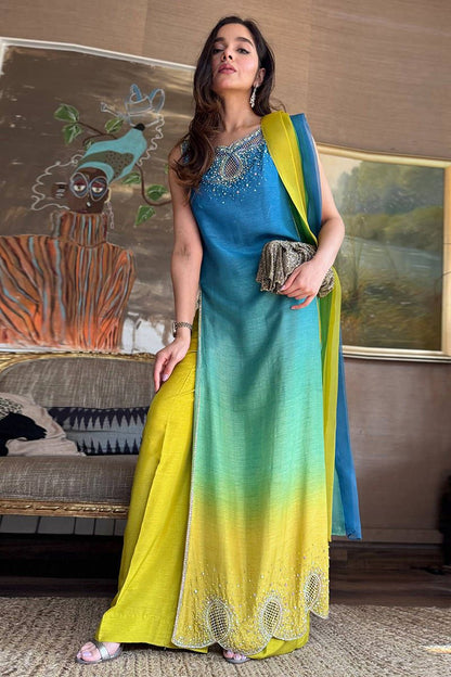 Farida Hassan Digital Lawn Collection 2026 | Neon Ombre | Premium 3 Piece Unstitched Suit with Bamber Shiffon Dupatta