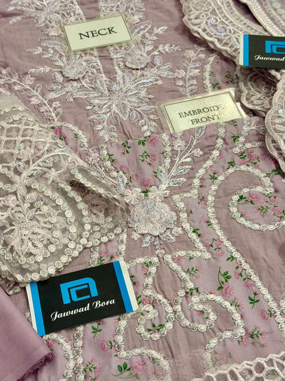 Maria B Luxury Eid Lawn Collection 2026 |  Premium 3 Piece Unstitched Embroidered Lawn Suit with Digital Silk Dupatta