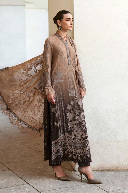 MARIA B Luxury Lawn Collection 2026 | Premium Printed Lawn 3 Piece Unstitched Suit with Embroidered Shiffon Dupatta
