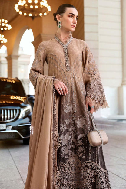 MARIA B Luxury Lawn Collection 2026 | Premium Printed Lawn 3 Piece Unstitched Suit with Embroidered Shiffon Dupatta
