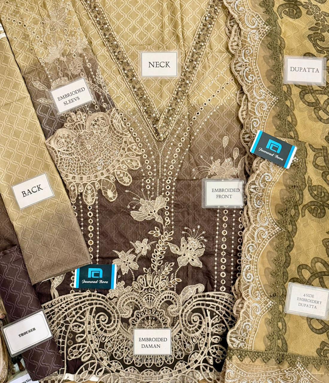 MARIA B Luxury Lawn Collection 2026 | Premium Printed Lawn 3 Piece Unstitched Suit with Embroidered Shiffon Dupatta