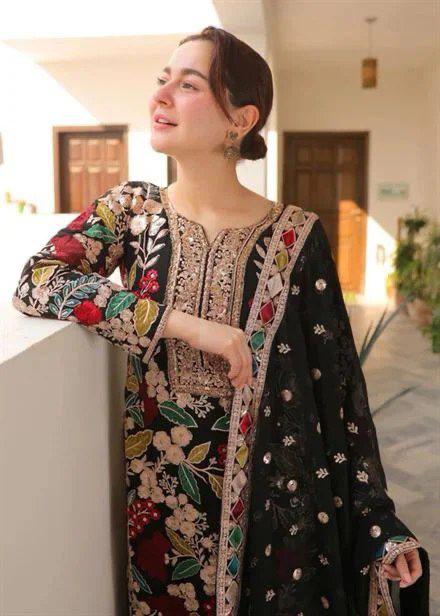 RANG RASIYA Luxury Shiffon Collection | Premium 3 Piece Unstitched Shiffon Suit with Embroidered Shiffon Dupatta & Malai Trouser | Replica Edition