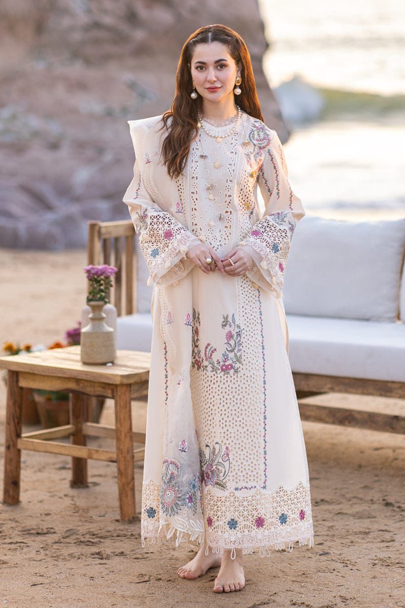 QALAMKAR Luxury Chicken Kari Lawn Collection 2026 | Premium 3 Piece Unstitched Lawn Suit with Heavy Embroidered Organza Dupatta
