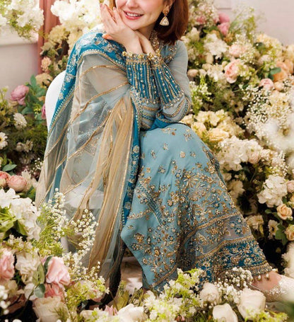 Charizma Shiffon Net Embroidered 3 Piece Suit | Luxury Adda Work Formal Wear