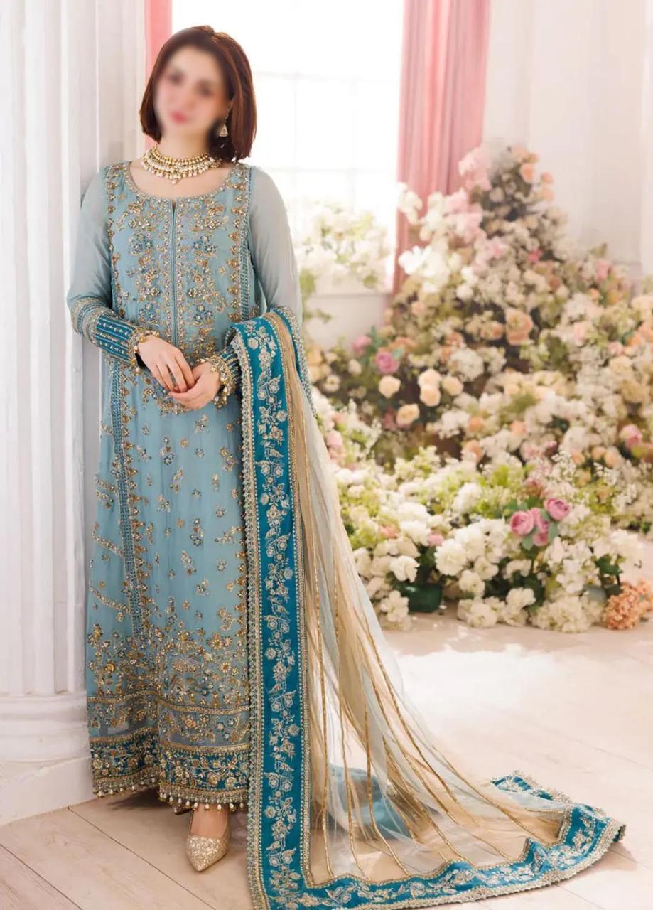 Charizma Shiffon Net Embroidered 3 Piece Suit | Luxury Adda Work Formal Wear