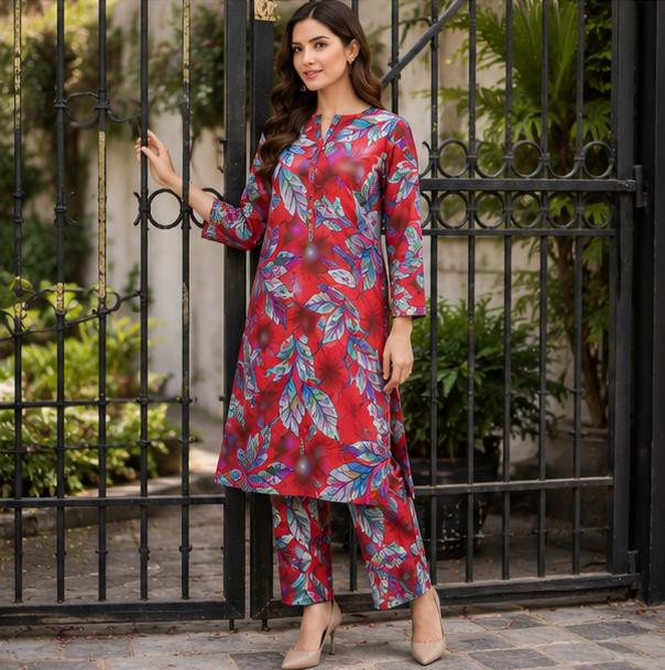 2 piece unstitched Lawn