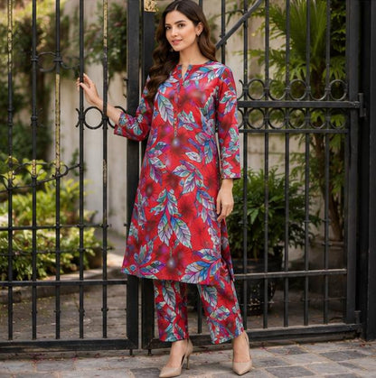 2 piece unstitched Lawn