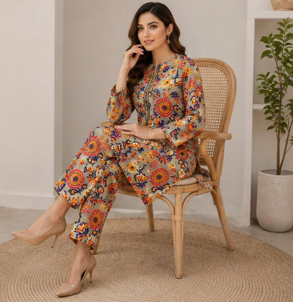 2 Piece Printed Suit – Premium Soft Fabric