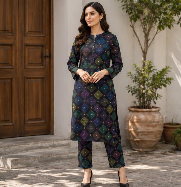 2 Piece Printed Suit – Premium Soft Fabric