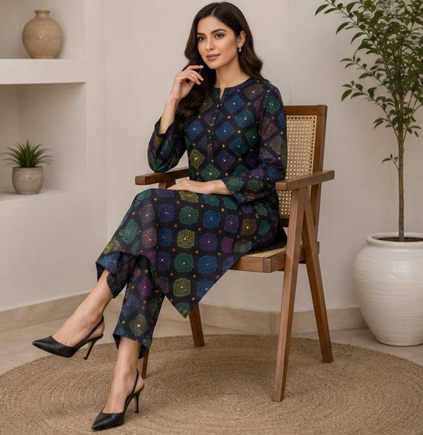 2 Piece Printed Suit – Premium Soft Fabric