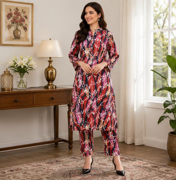 2 Piece Printed Suit – Premium Soft Fabric