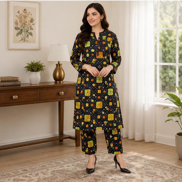 2 Piece Printed Suit – Premium Soft Fabric