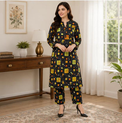 2 Piece Printed Suit – Premium Soft Fabric