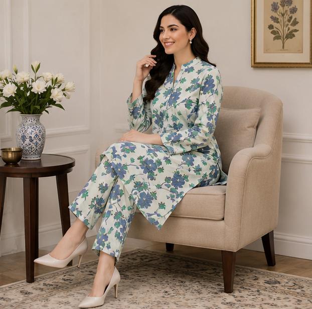 2 Piece Printed Suit – Premium Soft Fabric