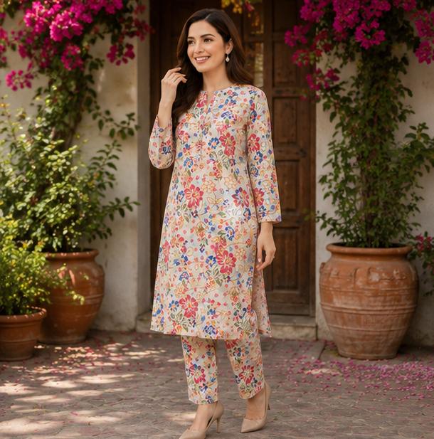 2 Piece Printed Suit – Premium Soft Fabric