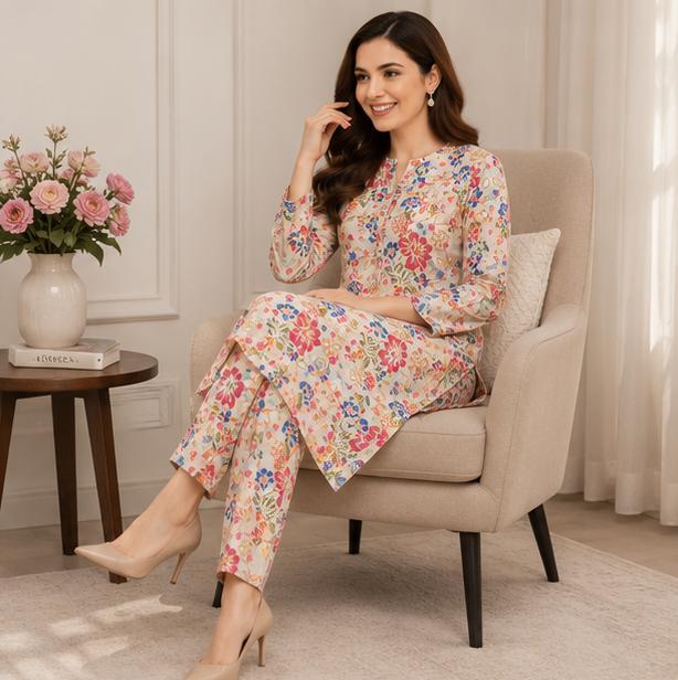 2 Piece Printed Suit – Premium Soft Fabric