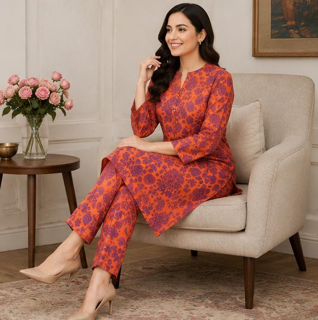 2 Piece Printed Suit – Premium Soft Fabric