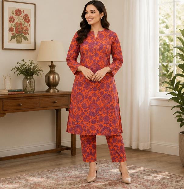 2 Piece Printed Suit – Premium Soft Fabric