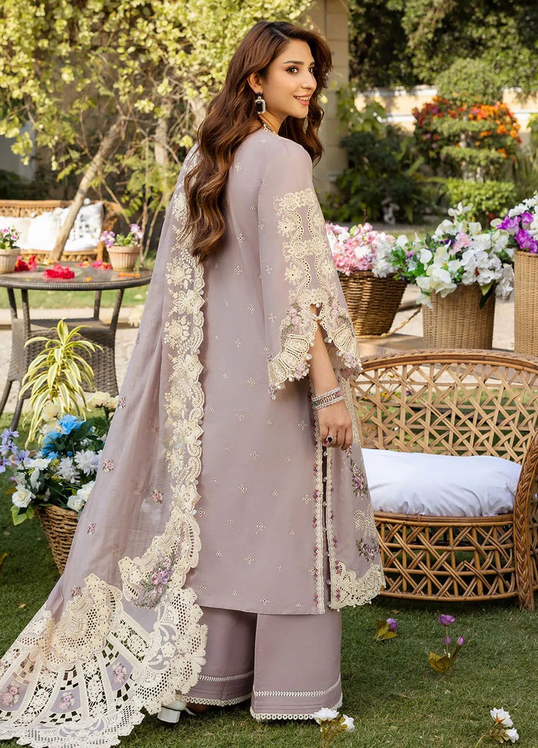 ELAF Royal Luxury Chicken Kari Festive Collection 2026 | Premium 3 Piece Unstitched Suit with Heavy Embroidered Organza Dupatta