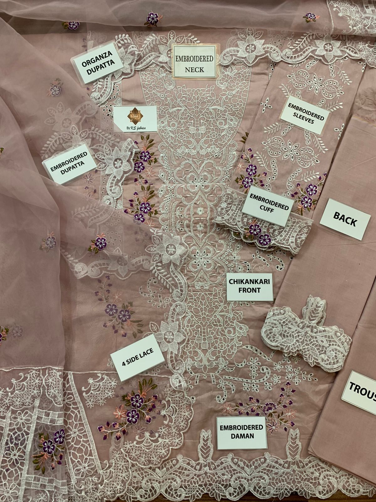 ELAF Royal Luxury Chicken Kari Festive Collection 2026 | Premium 3 Piece Unstitched Suit with Heavy Embroidered Organza Dupatta