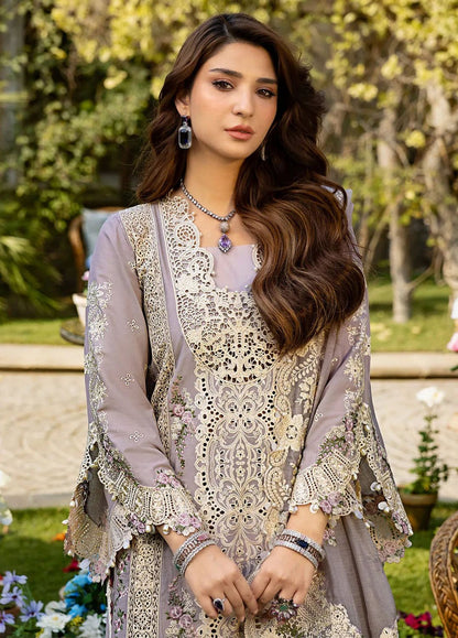 ELAF Royal Luxury Chicken Kari Festive Collection 2026 | Premium 3 Piece Unstitched Suit with Heavy Embroidered Organza Dupatta