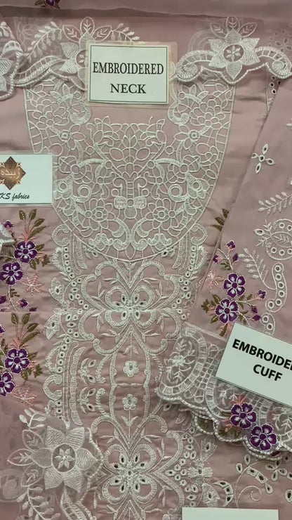 ELAF Royal Luxury Chicken Kari Festive Collection 2026 | Premium 3 Piece Unstitched Suit with Heavy Embroidered Organza Dupatta